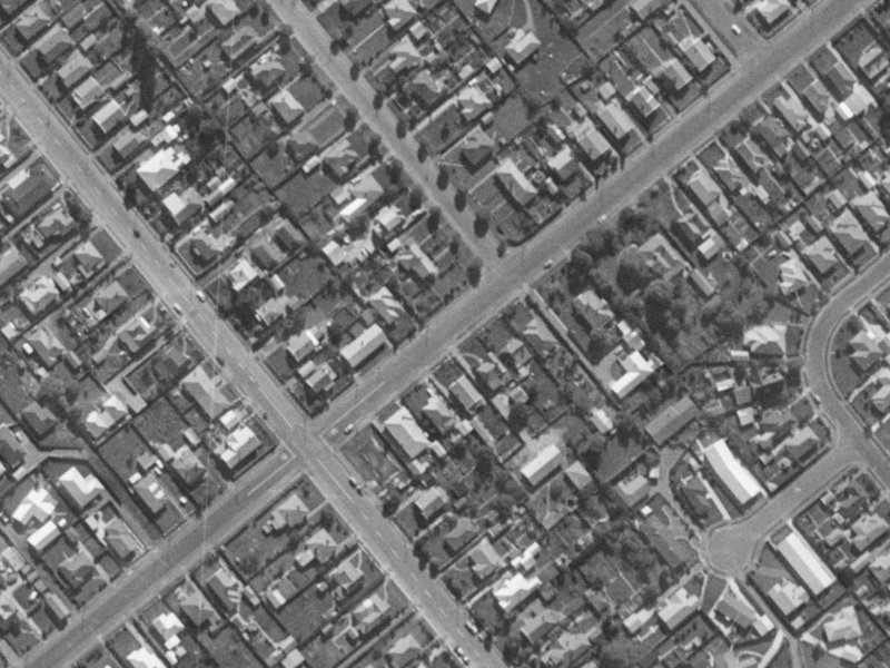 78 Neville Street from the air, 1970-1974