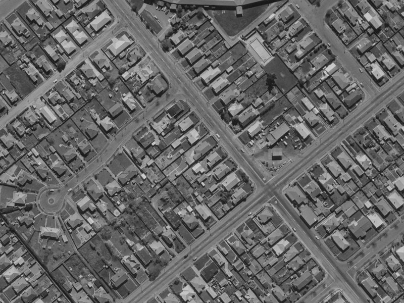 185A Selwyn Street from the air, 1970-1974