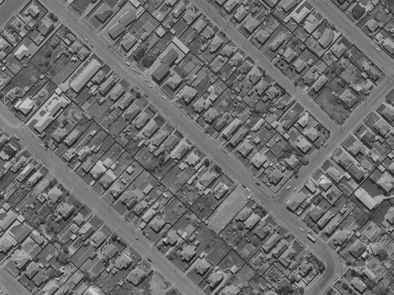 152 Huxley Street from the air, 1970-1974