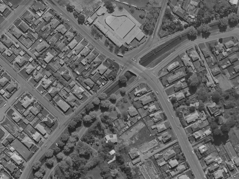 363 Eastern Terrace from the air, 1970-1974