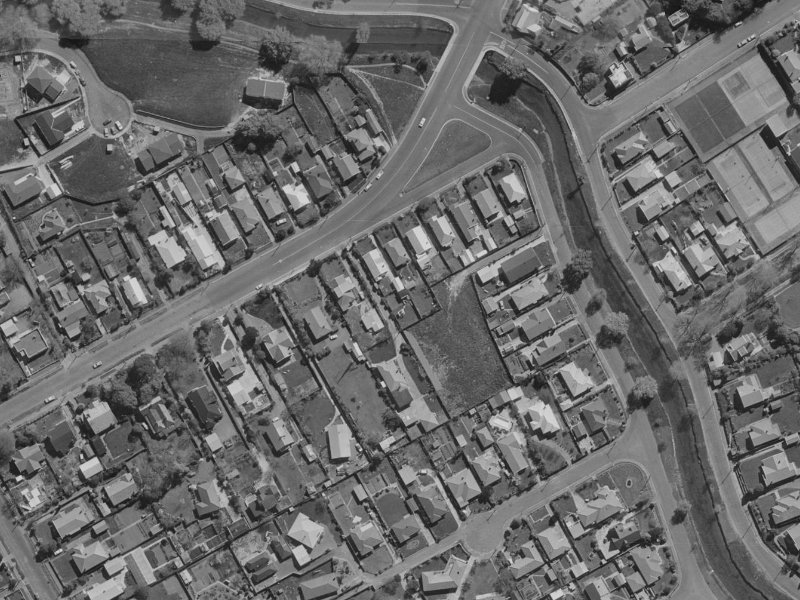 120 Saint Martins Road from the air, 1970-1974