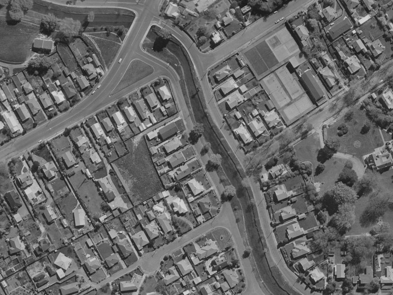 182 Riverlaw Terrace from the air, 1970-1974