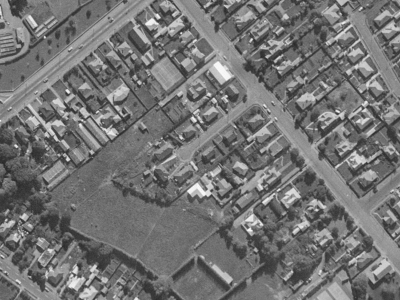 5 Somers Place from the air, 1970-1974
