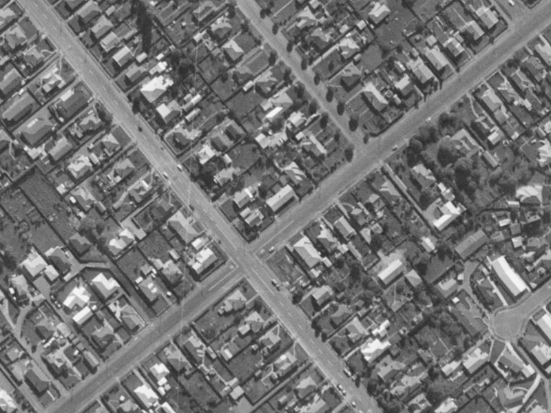 95 Neville Street from the air, 1970-1974