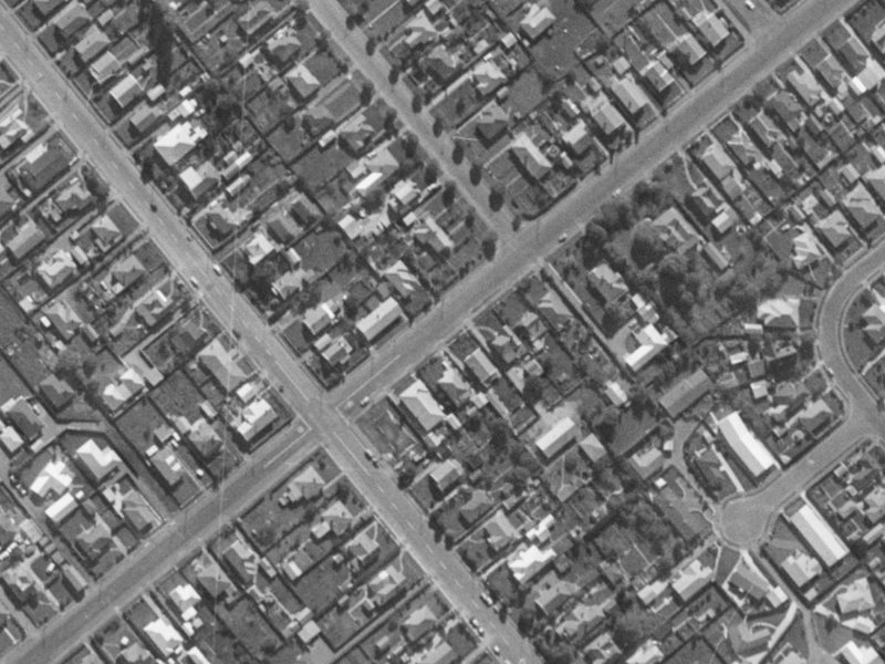 74 Neville Street from the air, 1970-1974