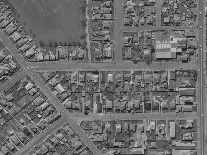 26 Devon Street from the air, 1970-1974