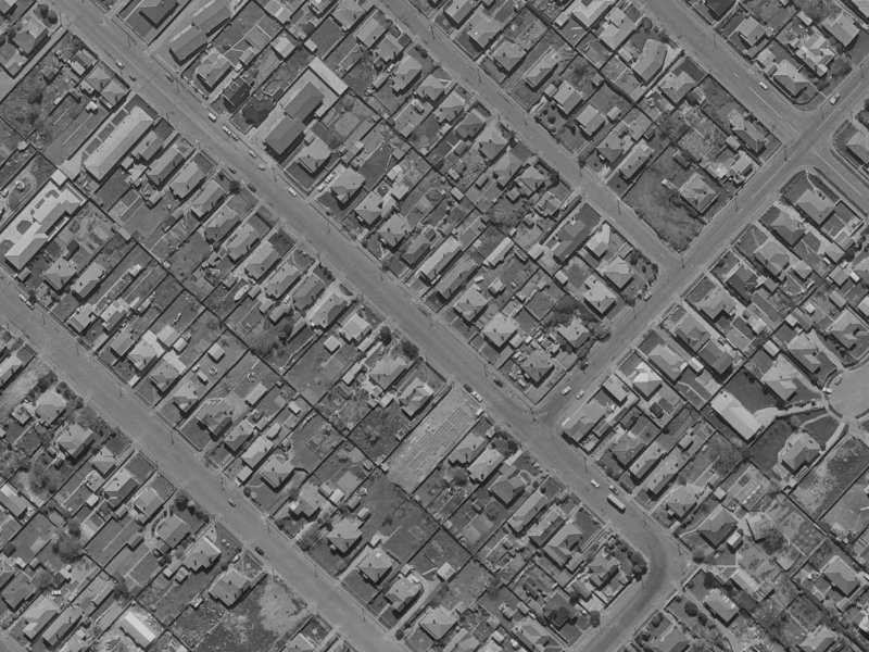 159 Huxley Street from the air, 1970-1974