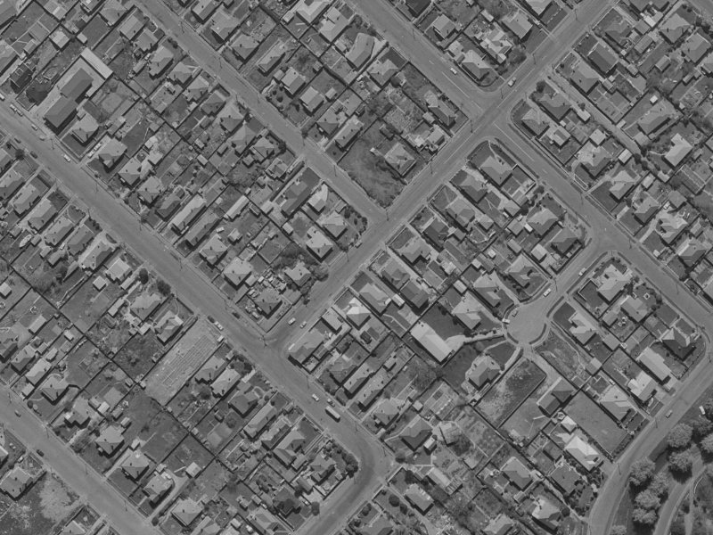 12 Rogers Street from the air, 1970-1974