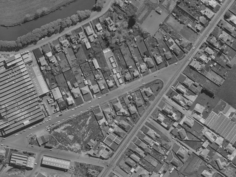 McRae Street from the air, 1970-1974