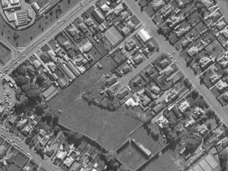 8 Somers Place from the air, 1970-1974