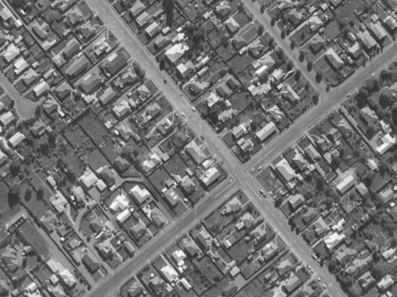 283 Lyttelton Street from the air, 1970-1974