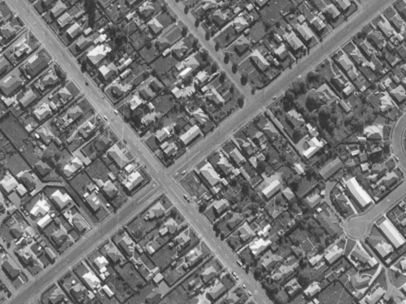 70 Neville Street from the air, 1970-1974