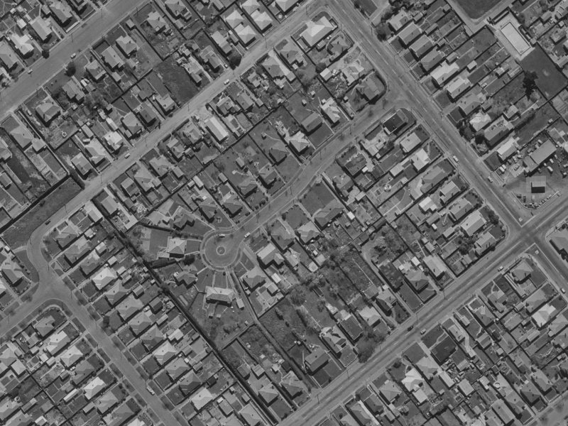 Dobson Street from the air, 1970-1974