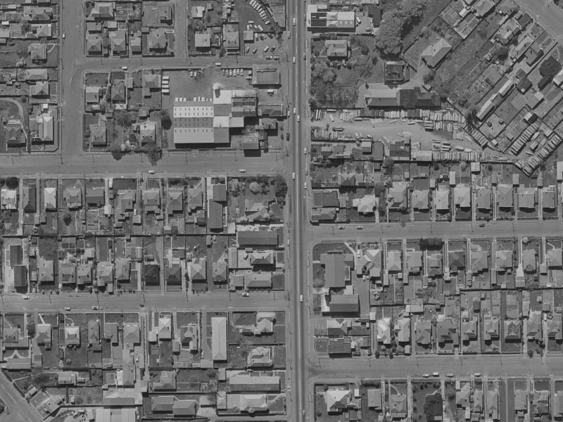 213 Colombo Street from the air, 1970-1974
