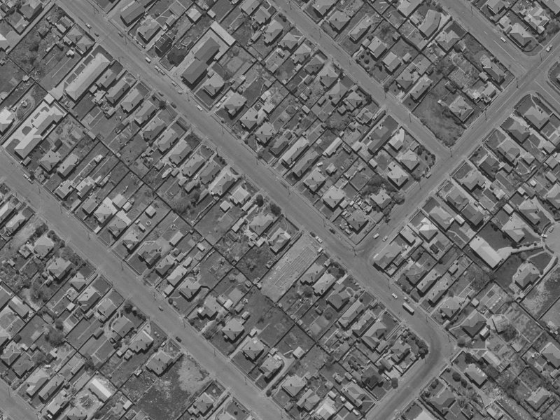 160A Huxley Street from the air, 1970-1974
