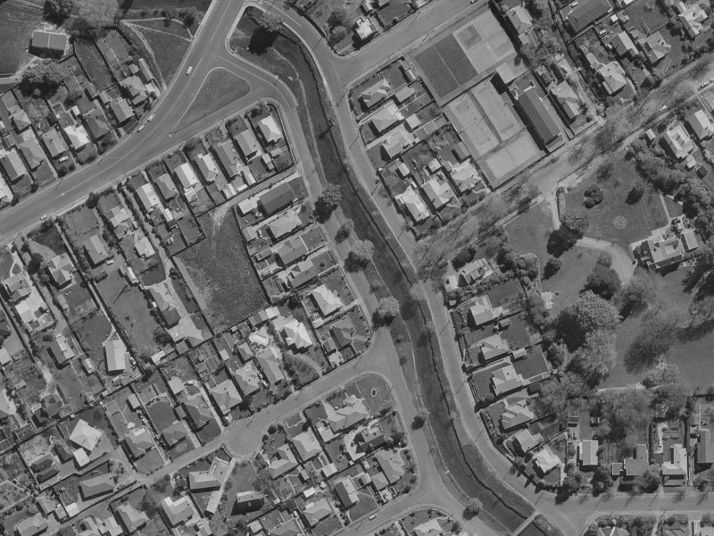 186 Riverlaw Terrace from the air, 1970-1974