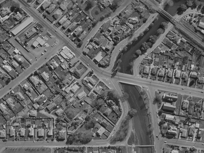 148 Opawa Road from the air, 1970-1974