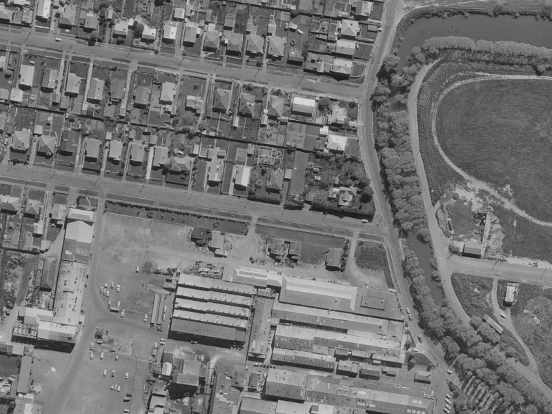 107 Marshall Street from the air, 1970-1974