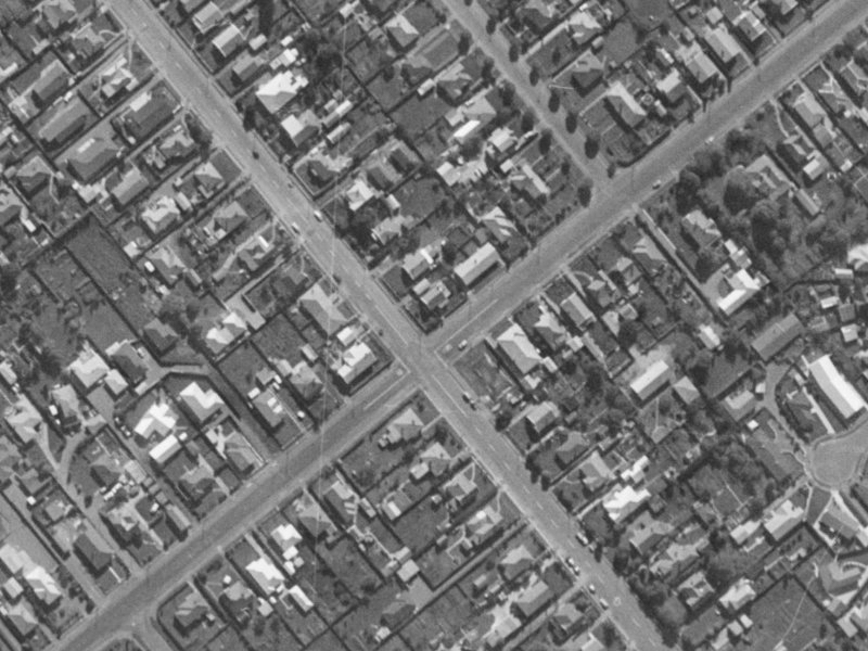 282 Lyttelton Street from the air, 1970-1974
