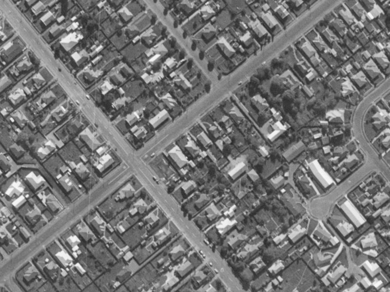 72 Neville Street from the air, 1970-1974