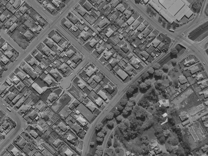 75-79 Hume Street from the air, 1970-1974