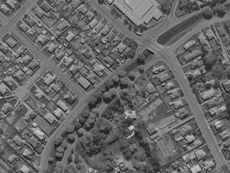 96 Riverlaw Terrace from the air, 1970-1974