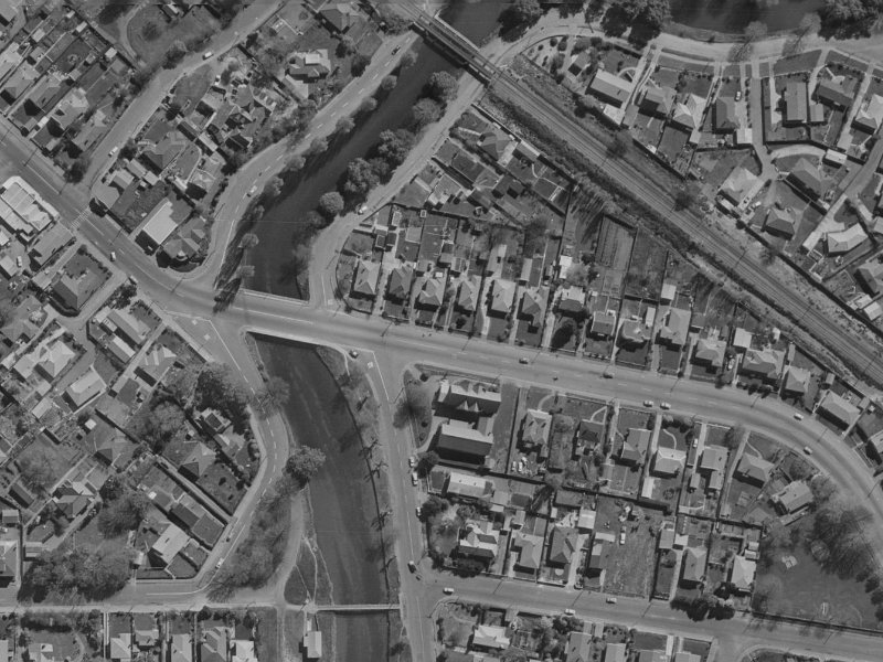 155 Opawa Road from the air, 1970-1974