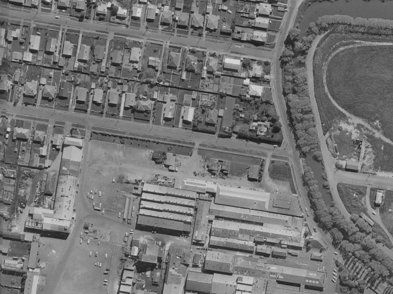96-124 Marshall Street from the air, 1970-1974