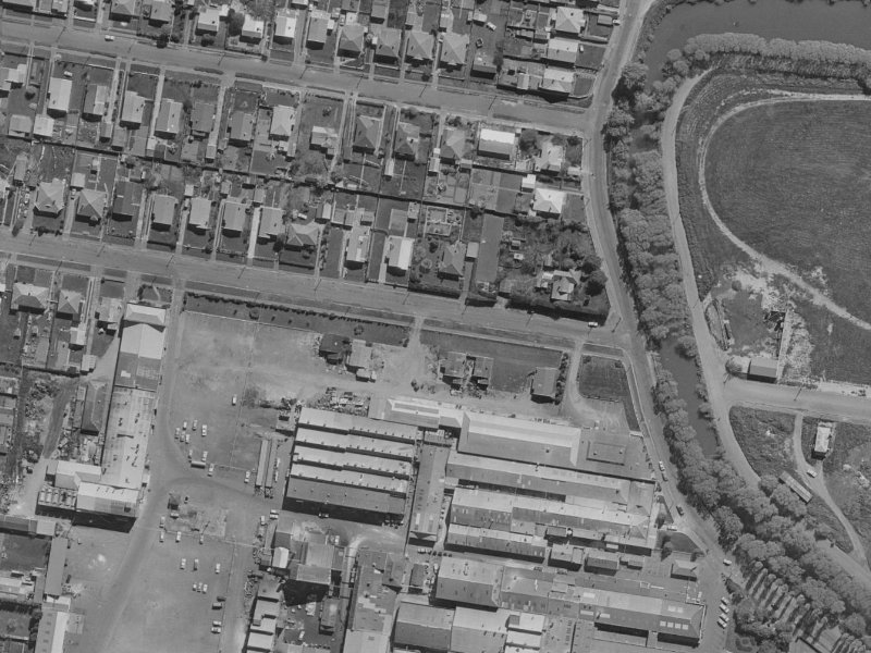 105 Marshall Street from the air, 1970-1974
