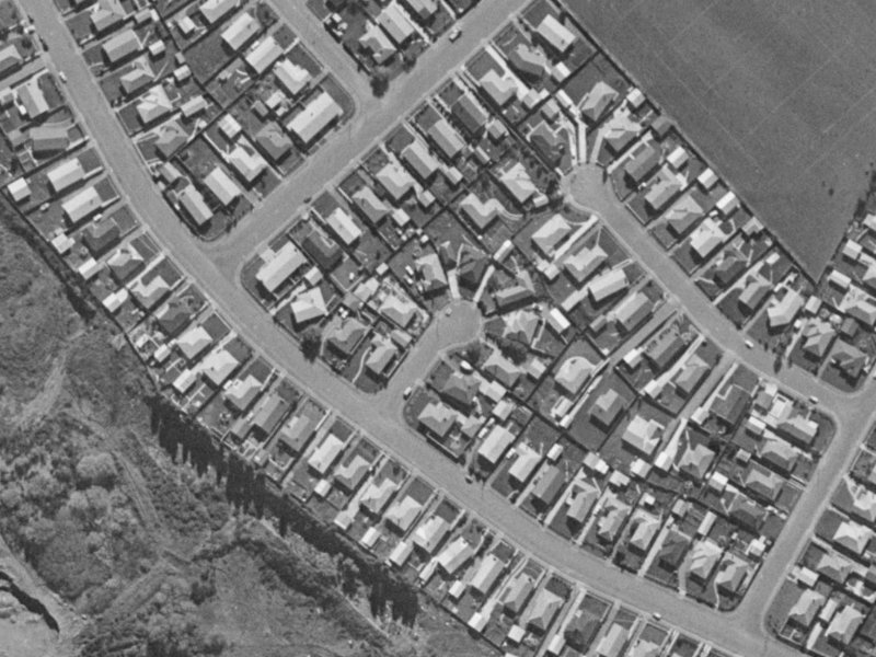 Silverwood Place from the air, 1970-1974
