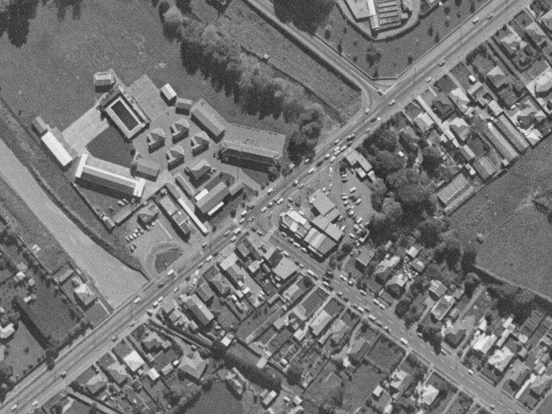 9 Halswell Road from the air, 1970-1974