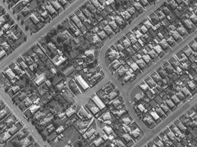 17 Evesham Crescent from the air, 1970-1974