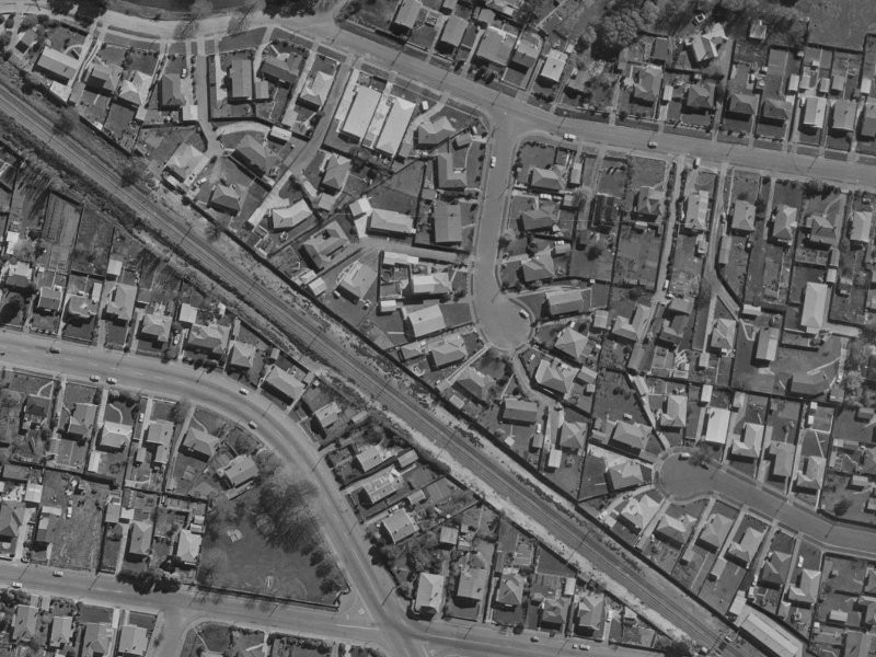 14 Haig Place from the air, 1970-1974