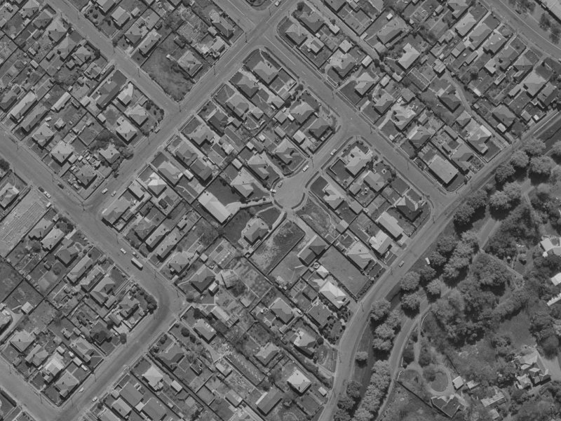 7 Gilbert Place from the air, 1970-1974