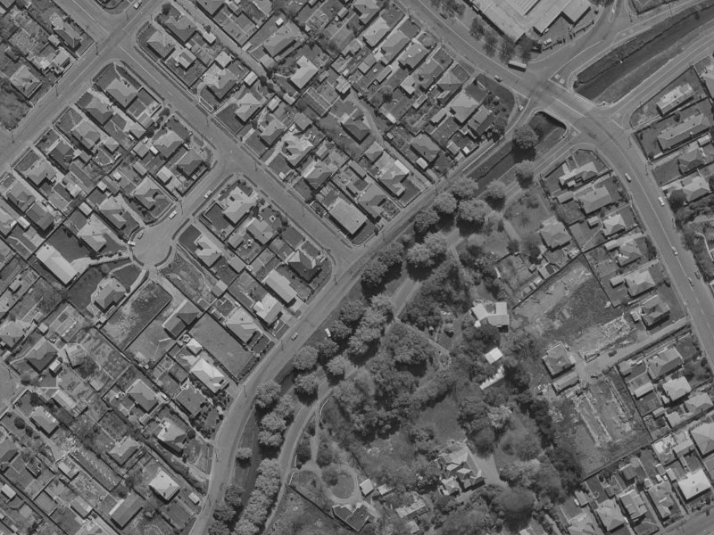 341 Eastern Terrace from the air, 1970-1974