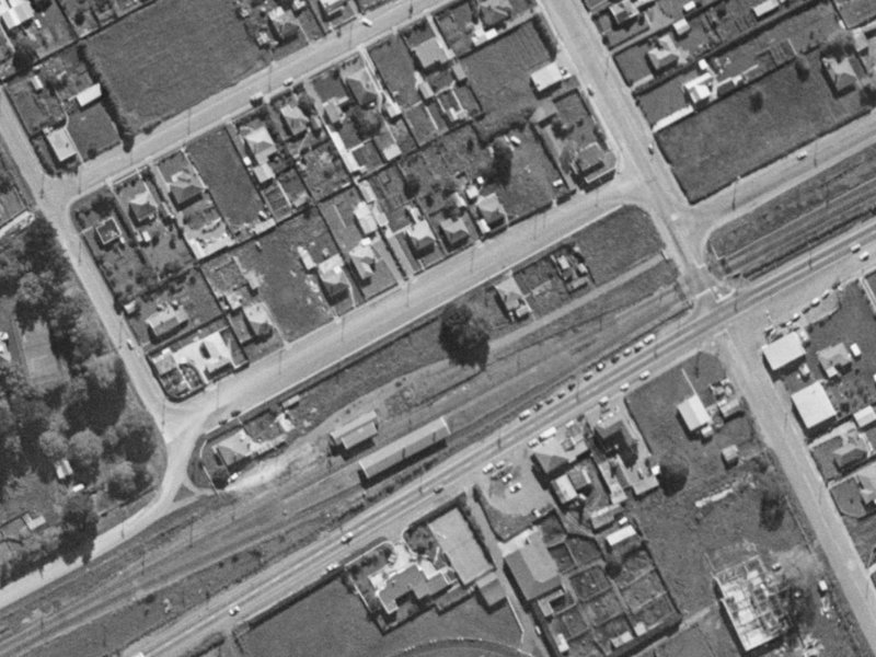 24R Railway Terrace from the air, 1970-1974