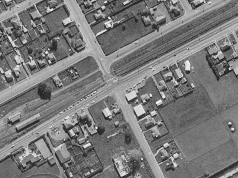 1 Trents Road from the air, 1970-1974