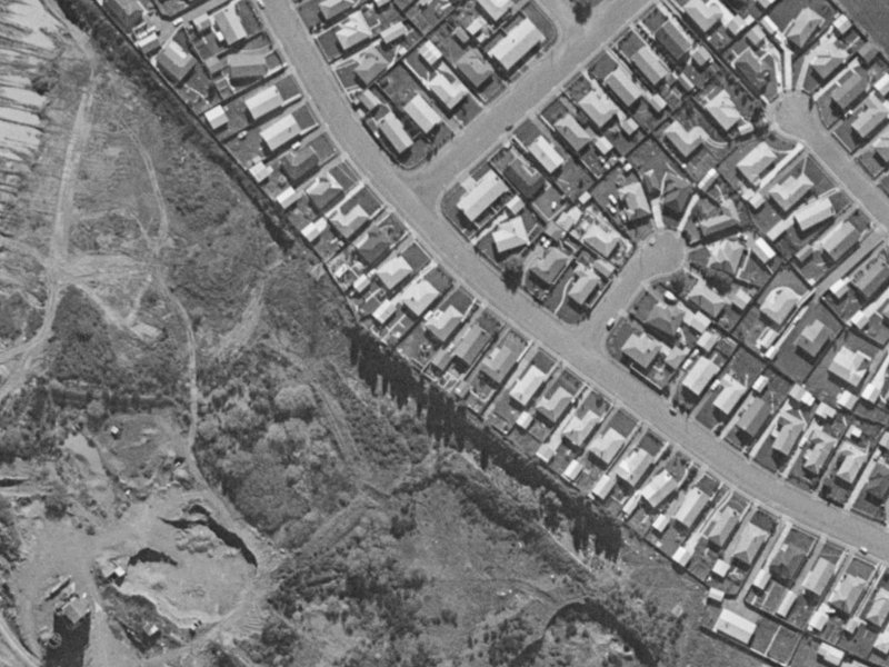 45 Boston Avenue from the air, 1970-1974