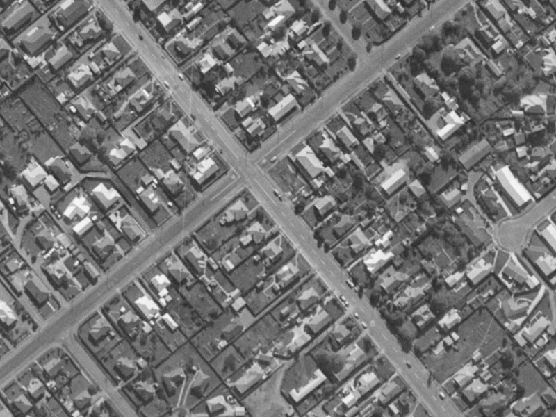 278 Lyttelton Street from the air, 1970-1974