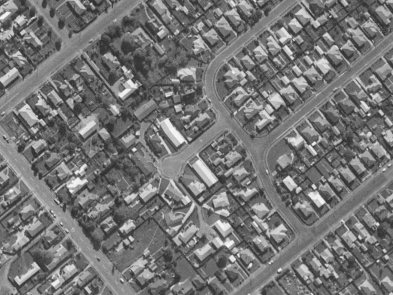 2 Dellow Place from the air, 1970-1974