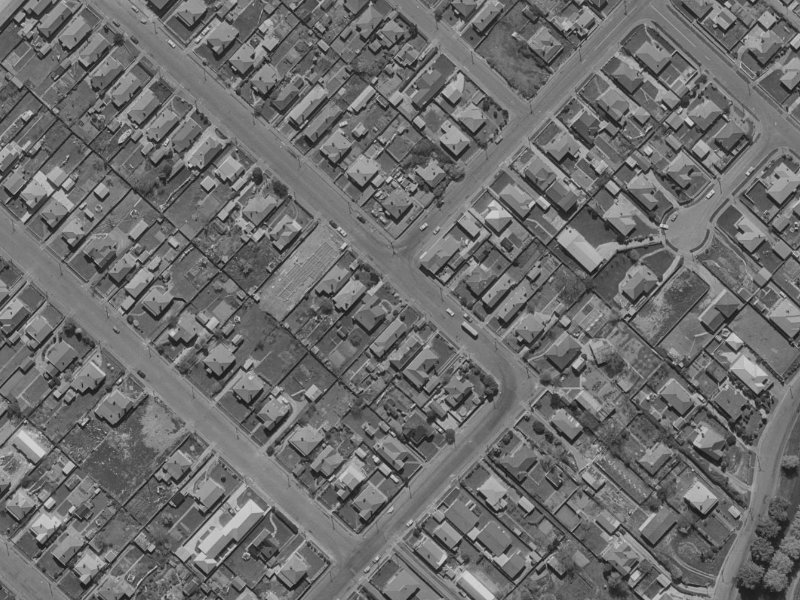 172 Huxley Street from the air, 1970-1974