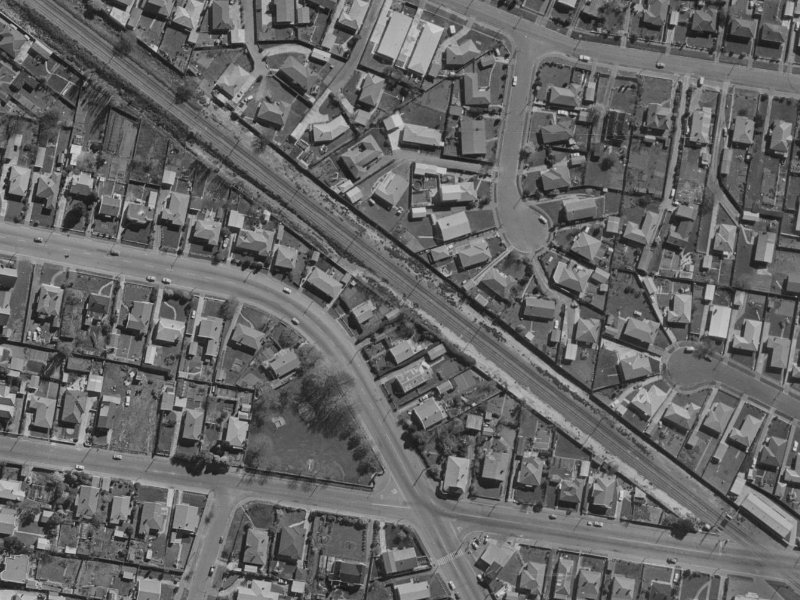 185 Opawa Road from the air, 1970-1974