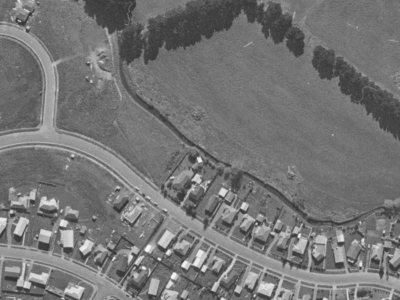 50A Warren Crescent from the air, 1970-1974