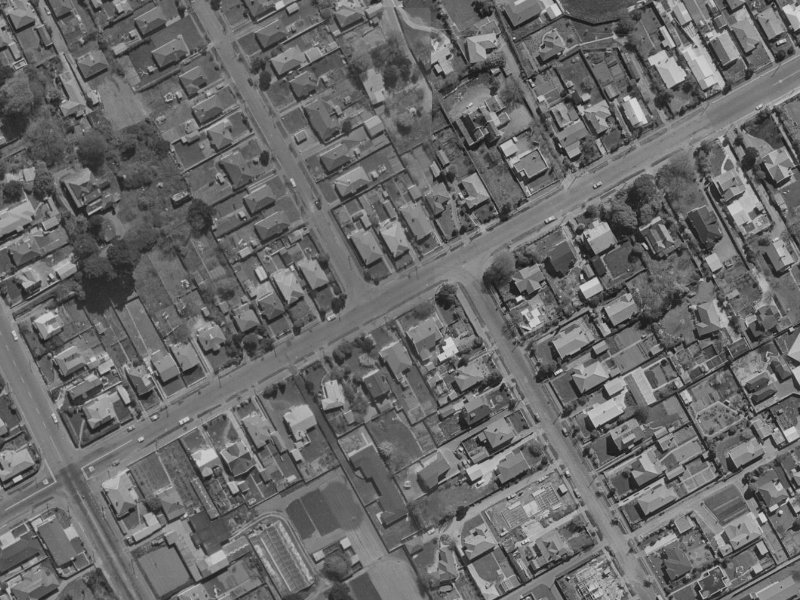 98 St Martins Road from the air, 1970-1974