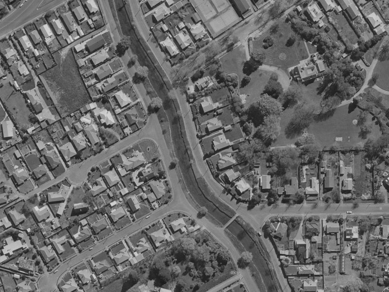 155-181 Fifield Terrace from the air, 1970-1974