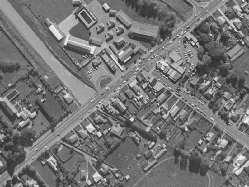 33 Halswell Road from the air, 1970-1974