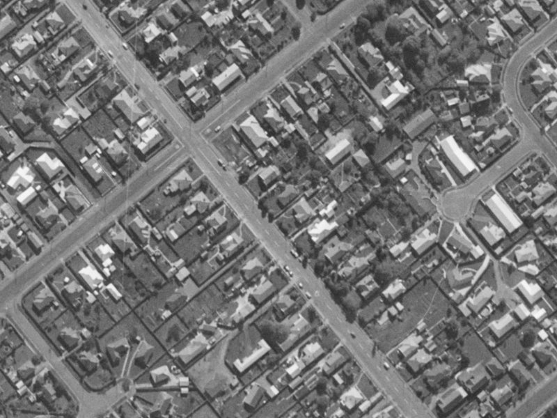 270 Lyttelton Street from the air, 1970-1974