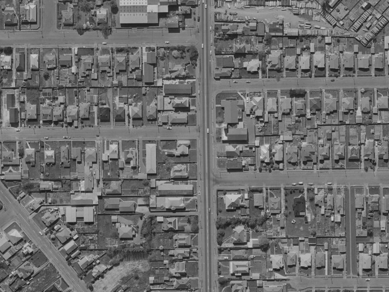197 Colombo Street from the air, 1970-1974