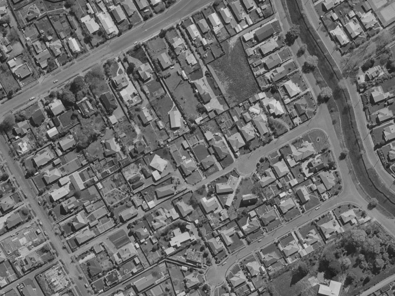 14A Claxton Place from the air, 1970-1974