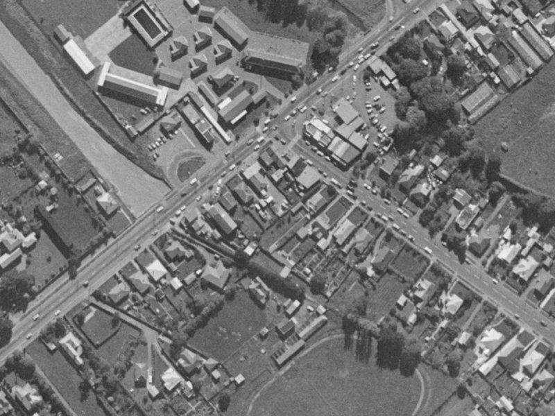 21 Halswell Road from the air, 1970-1974